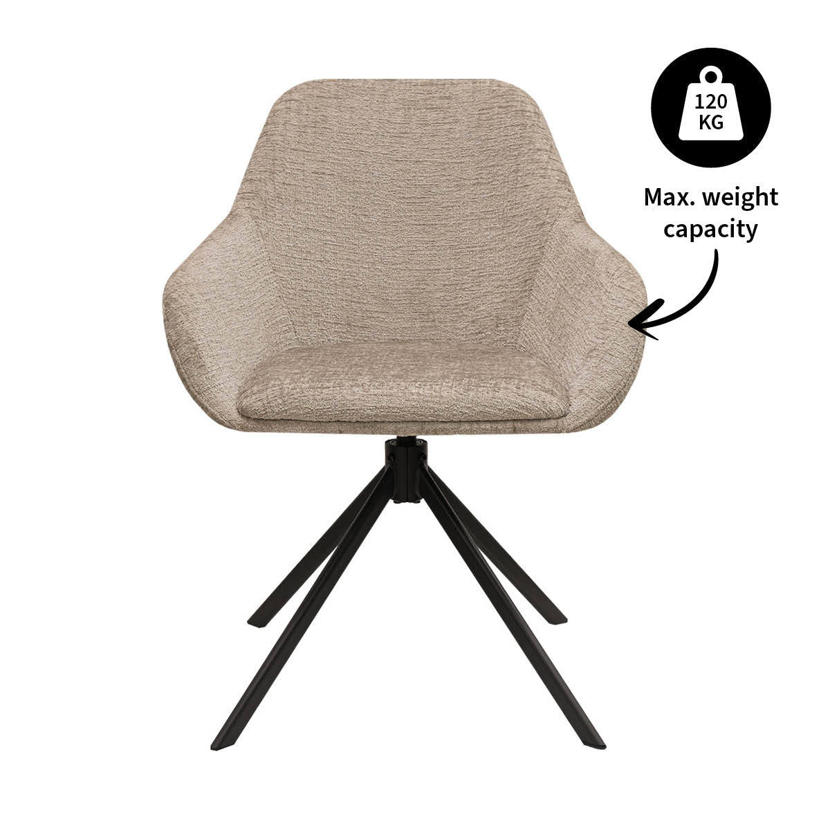 Kick draaistoel Jule - Beige