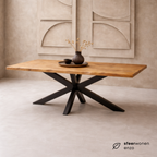 Esstisch rechteckig Live Edge Mangoholz Natur