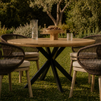Tuintafel Rond Mangohout Swiss Edge Naturel