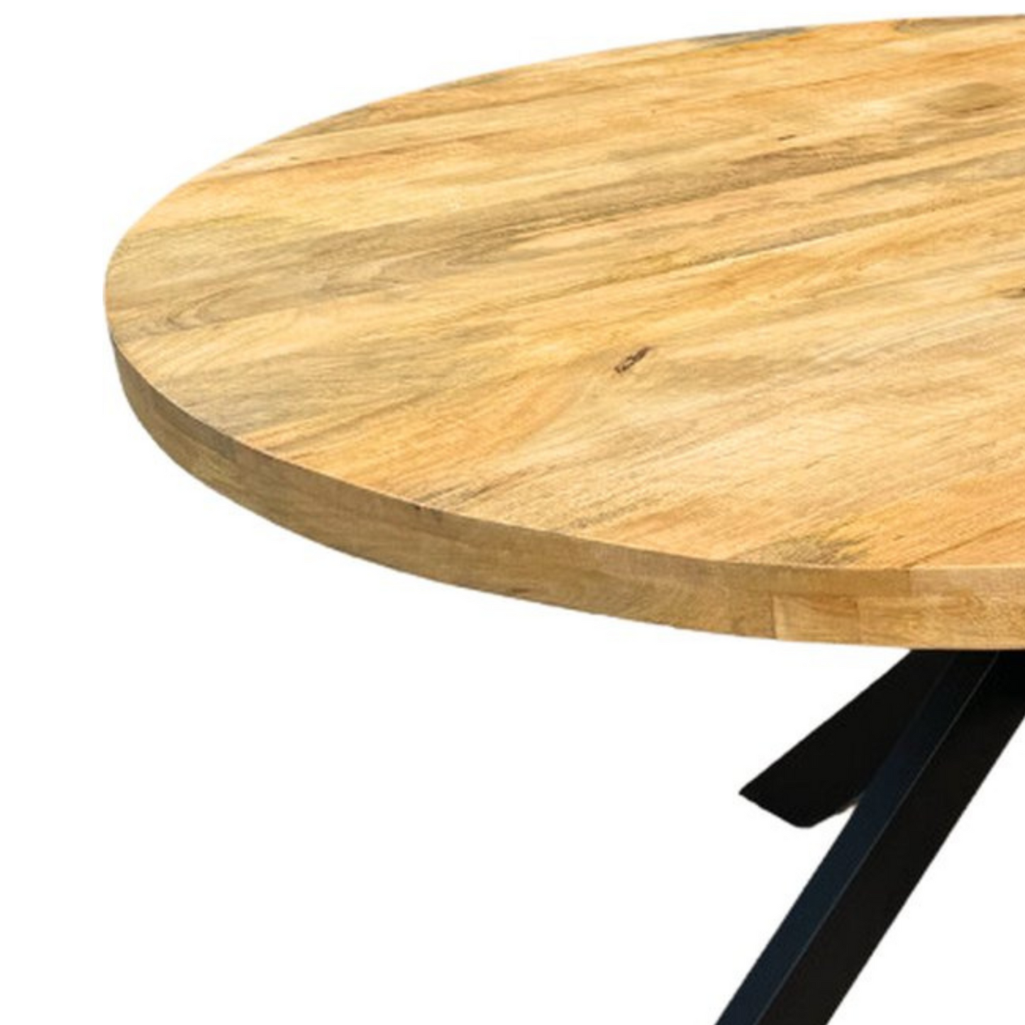 Mangohout Tafel Edwin Rond Naturel