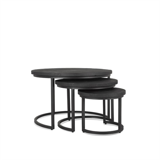 Salontafel Rylee Zwart Set van 3
