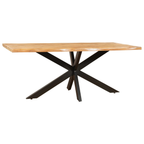 Esstisch rechteckig Live Edge Mangoholz Natur