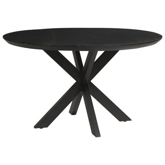Eettafel Rond Eikenhout Swiss Edge Zwart