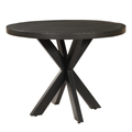 Table à manger ronde Edwin en manguier noir