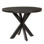 Table à manger ronde Edwin en manguier noir