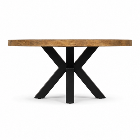 Salontafel Rond Mangohout Naturel - 80 cm ø