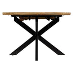 Tafel Uitschuifbaar Rond Ovaal Mangohout Naturel - 120 cm ø
