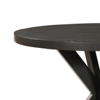 Table à manger ronde Edwin en manguier noir