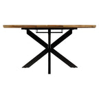 Tafel Uitschuifbaar Rond Ovaal Mangohout Naturel - 120 cm ø