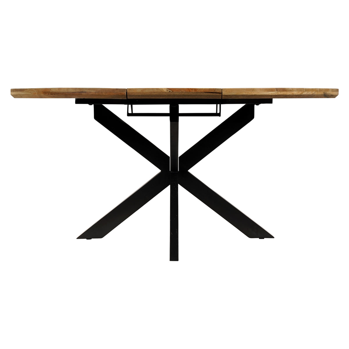 Tafel Uitschuifbaar Rond Ovaal Mangohout Naturel - 120 cm ø