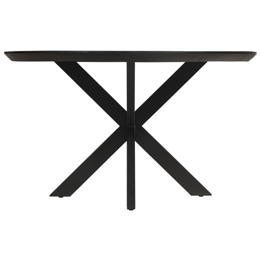 Eettafel Rond Eikenhout Swiss Edge Zwart