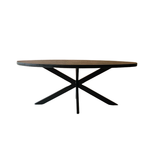 Mangohout Tafel Milo Ovaal Zwart