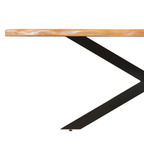 Esstisch rechteckig Live Edge Mangoholz Natur