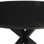 Table à manger ronde en chêne Swiss Edge noir
