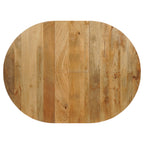 Tafel Uitschuifbaar Rond Ovaal Mangohout Naturel - 120 cm ø