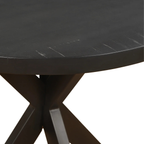 Table à manger ronde Edwin en manguier noir