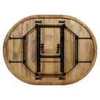 Tafel Uitschuifbaar Rond Ovaal Mangohout Naturel - 120 cm ø
