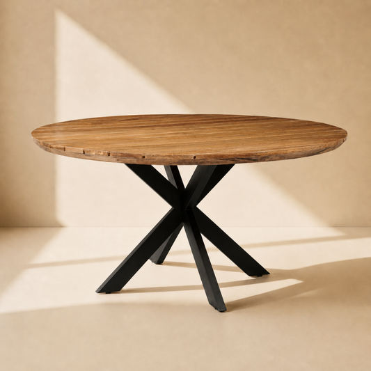 Tuintafel Rond Mangohout Swiss Edge Naturel