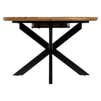 Tafel Uitschuifbaar Rond Ovaal Mangohout Naturel - 120 cm ø
