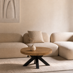 Couchtisch rund Mangoholz Natur - 80 cm ø