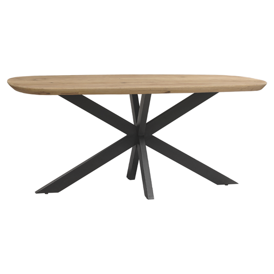 Eettafel Deens Ovaal Eikenhout Swiss Edge Naturel