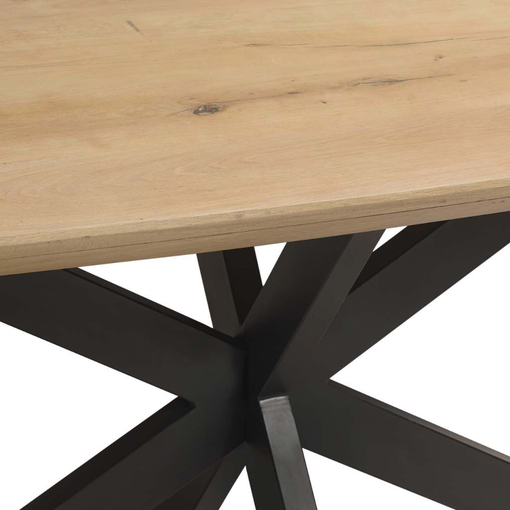 Eettafel Deens Ovaal Eikenhout Swiss Edge Naturel