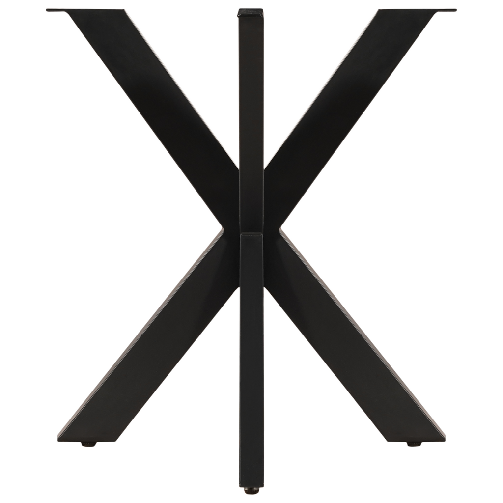 Eettafel Deens Ovaal Eikenhout Swiss Edge Zwart