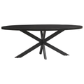 Esstisch oval Milo Mangoholz Schwarz