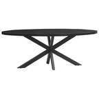 Esstisch oval Milo Mangoholz Schwarz