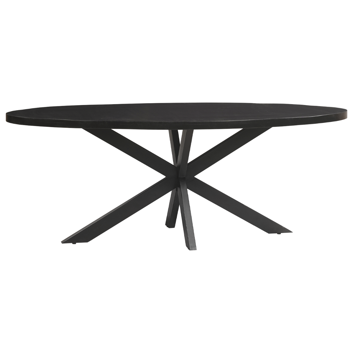 Eettafel Ovaal Milo Mangohout Zwart