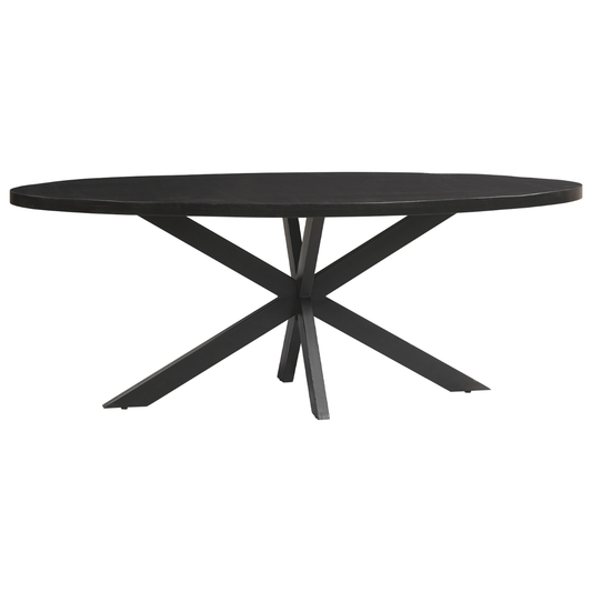 Eettafel Ovaal Milo Mangohout Zwart