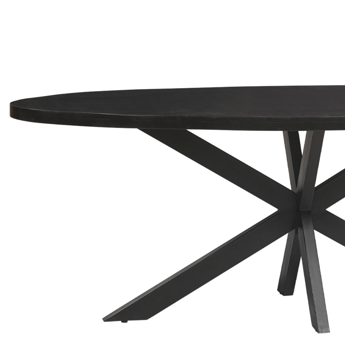 Eettafel Ovaal Milo Mangohout Zwart