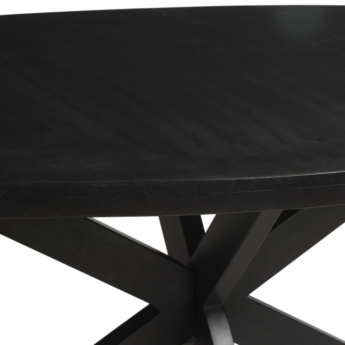 Eettafel Ovaal Milo Mangohout Zwart