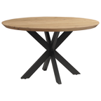 Table à manger ronde en chêne Swiss Edge naturel