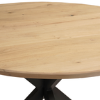 Table à manger ronde en chêne Swiss Edge naturel