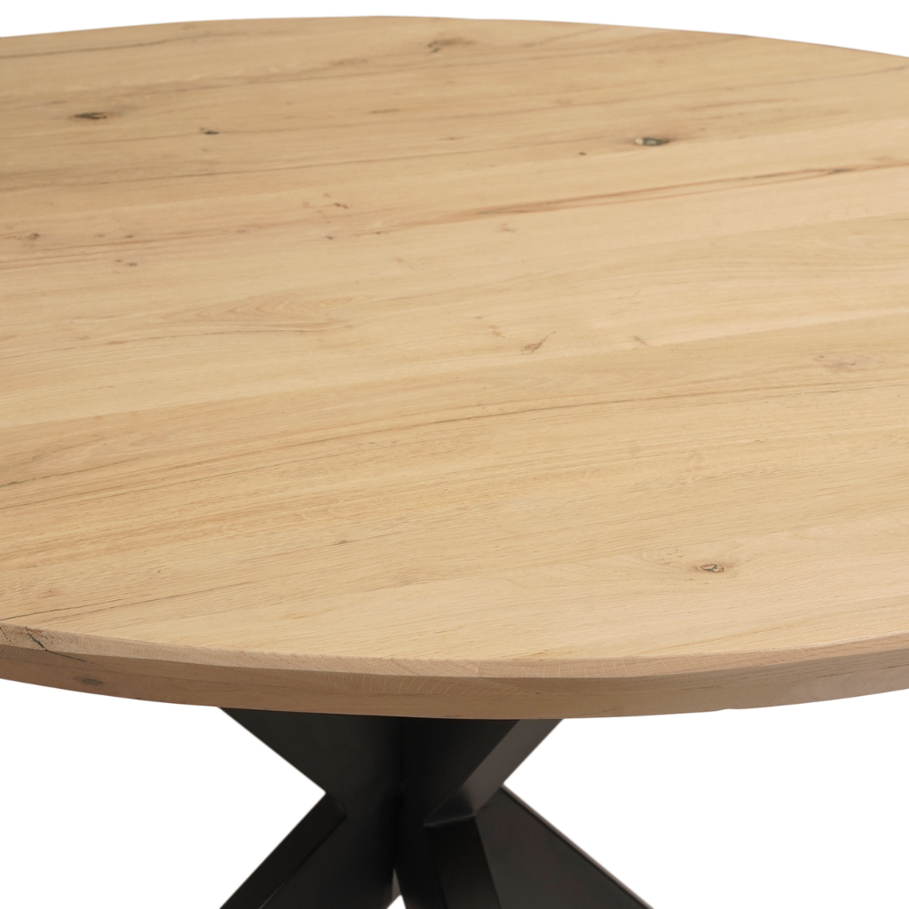 Eettafel Rond Eikenhout Swiss Edge Naturel
