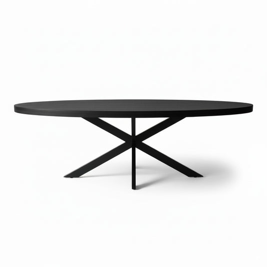 Eettafel Ovaal Milo Mangohout Zwart