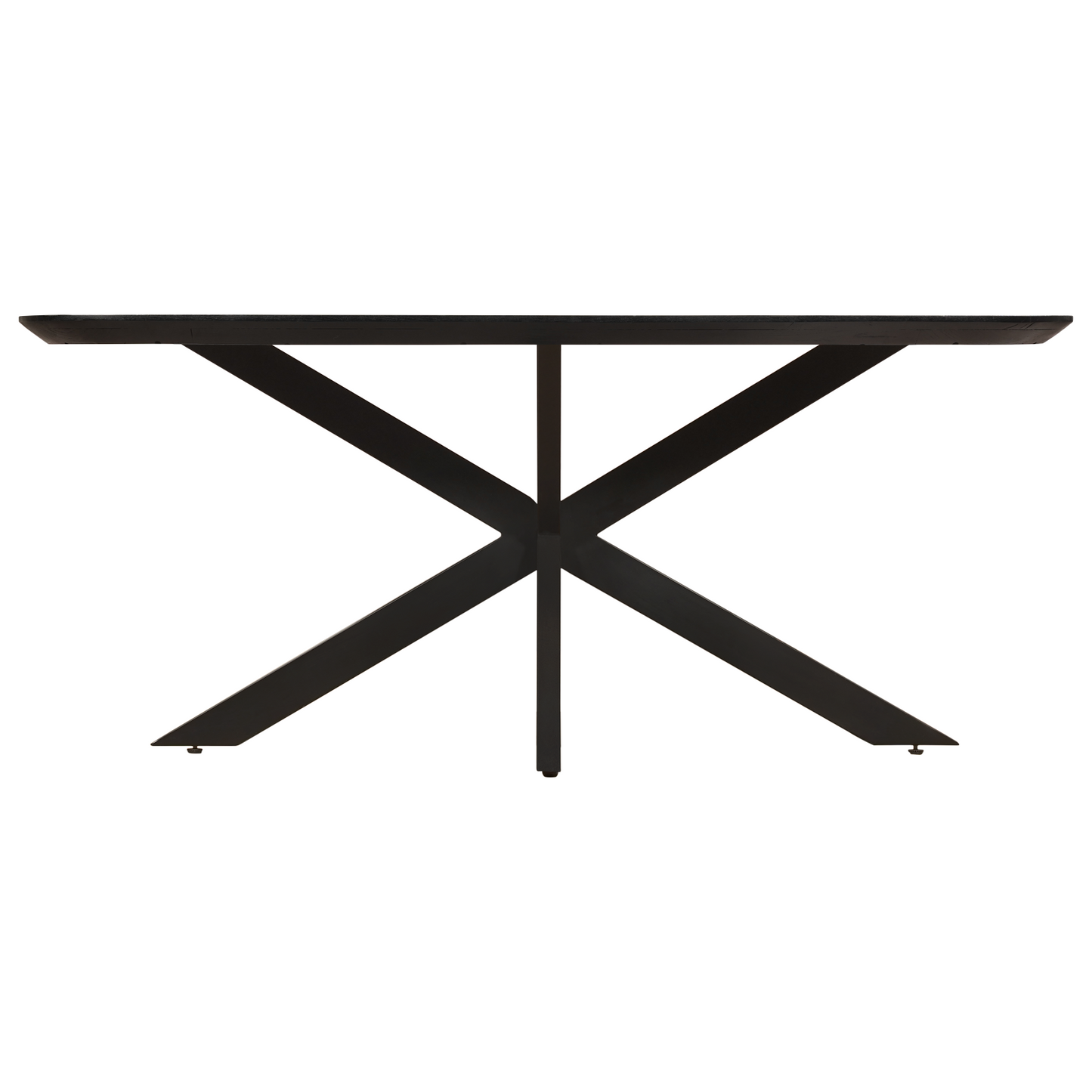 Eettafel Deens Ovaal Swiss Mangohout Zwart