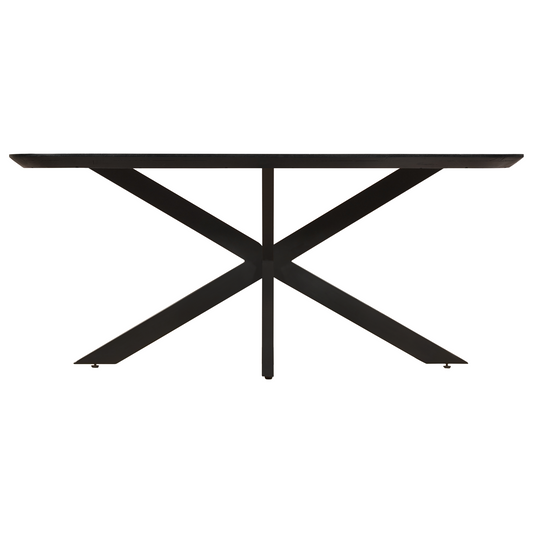 Eettafel Deens Ovaal Swiss Mangohout Zwart