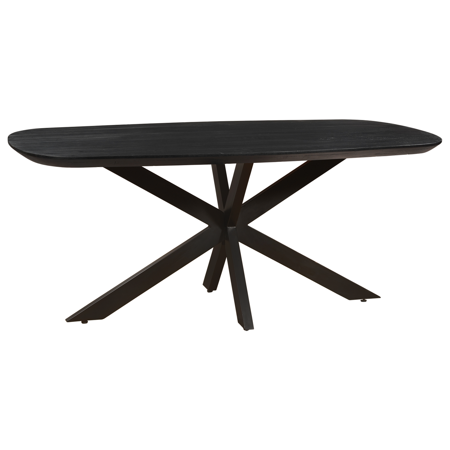 Eettafel Deens Ovaal Swiss Mangohout Zwart