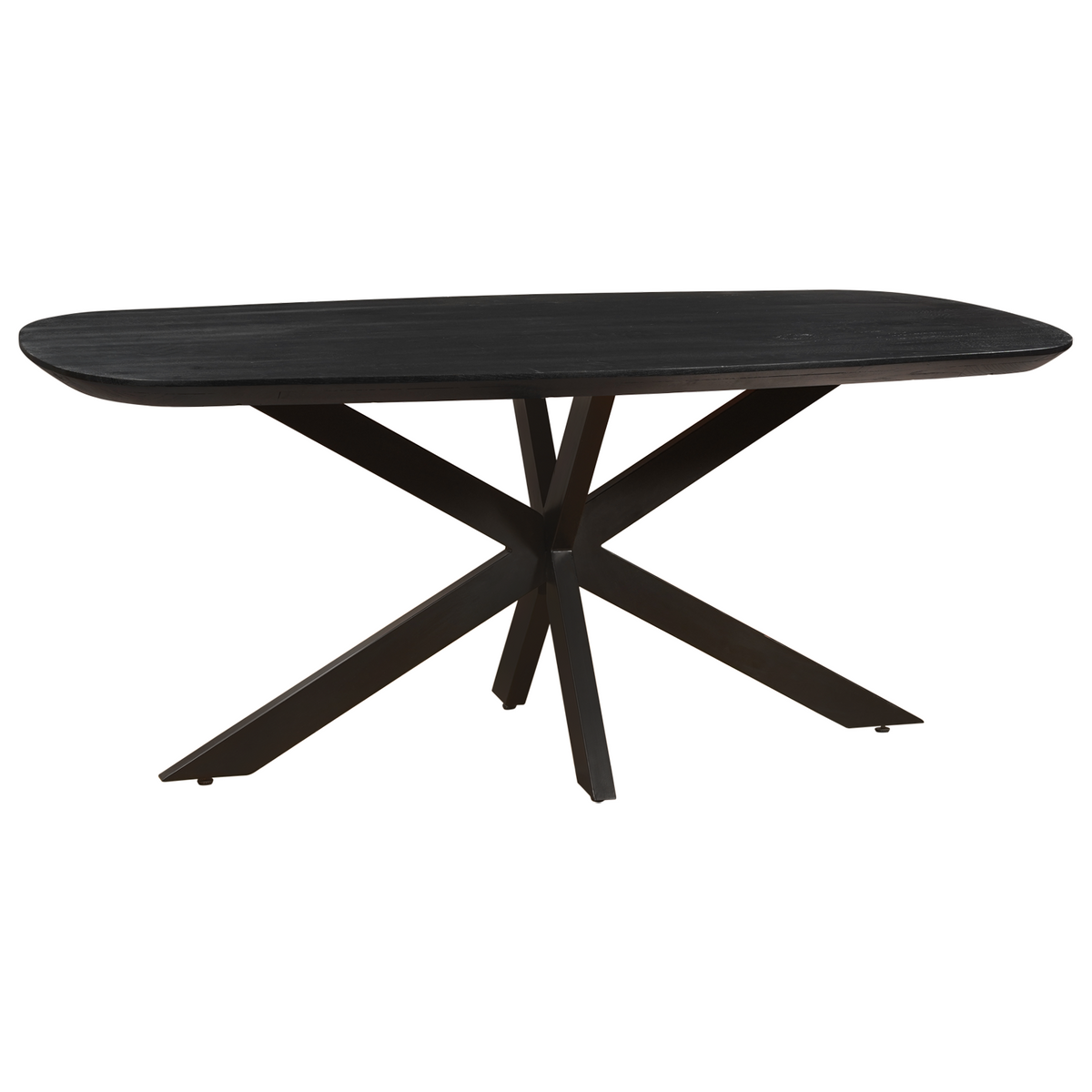 Eettafel Deens Ovaal Swiss Mangohout Zwart