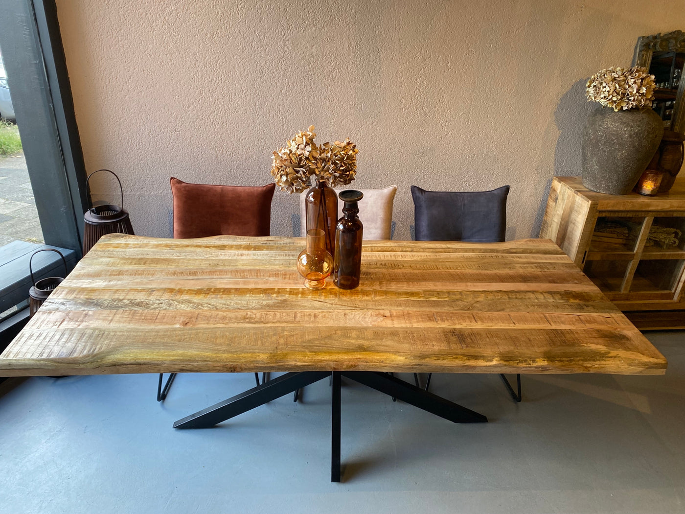 Eettafel Live Edge 180x90 cm mangohout NATUREL