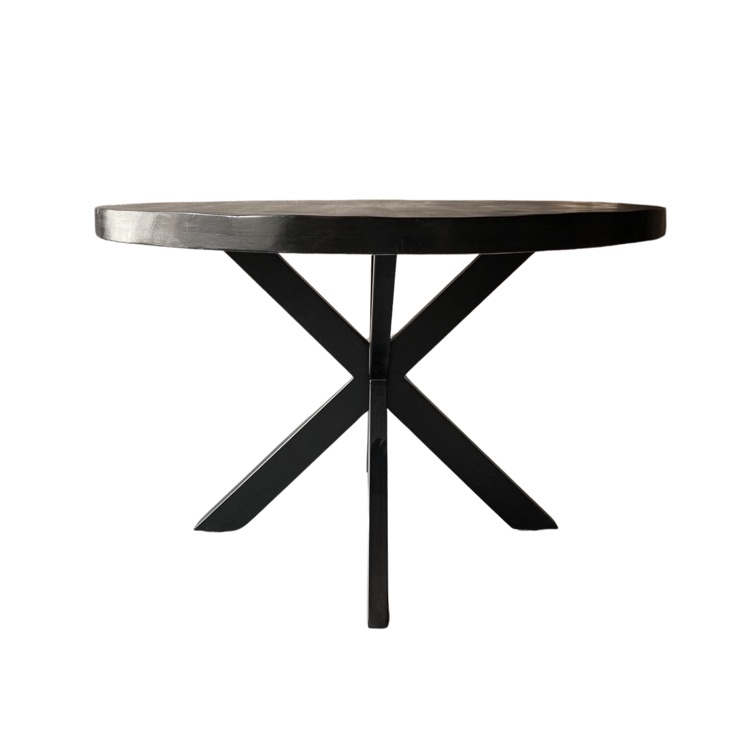 Mangohout Tafel Edwin Rond Zwart