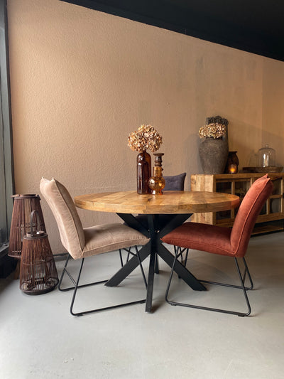 Eettafel Rond 150 cm mangohout  NATUREL