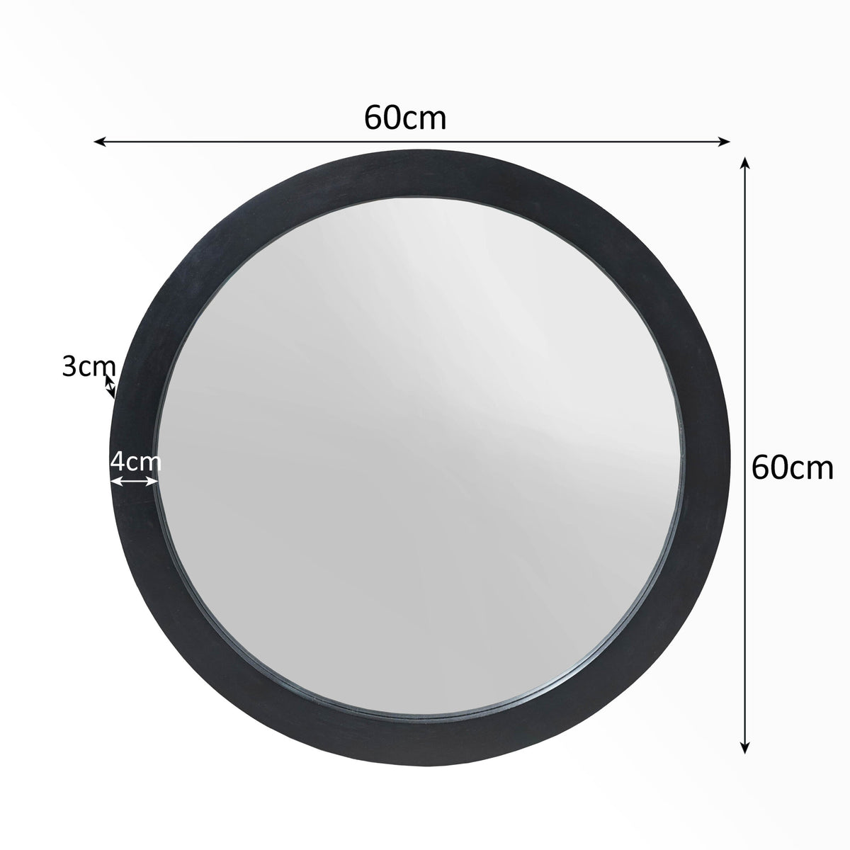 Spiegel Dide | 40 cm | Black