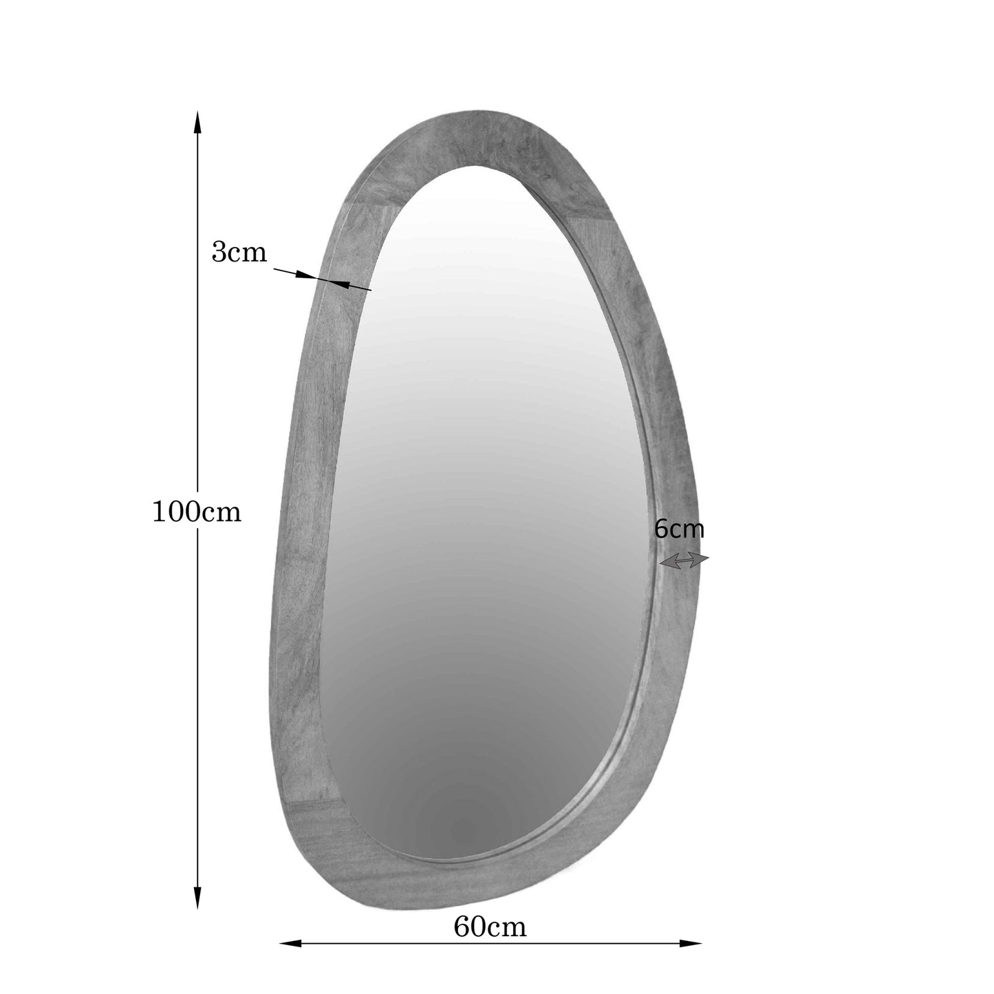 Spiegel Lou | 60 cm | Licht mango