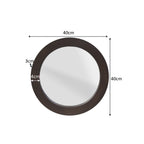 Ronde spiegel Dide Bruin Mangohout 40 cm