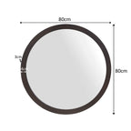 Runder Spiegel Dide Braun Mangoholz 80 cm