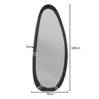 Organische spiegel Lou Zwart  Mangohout 180 cm