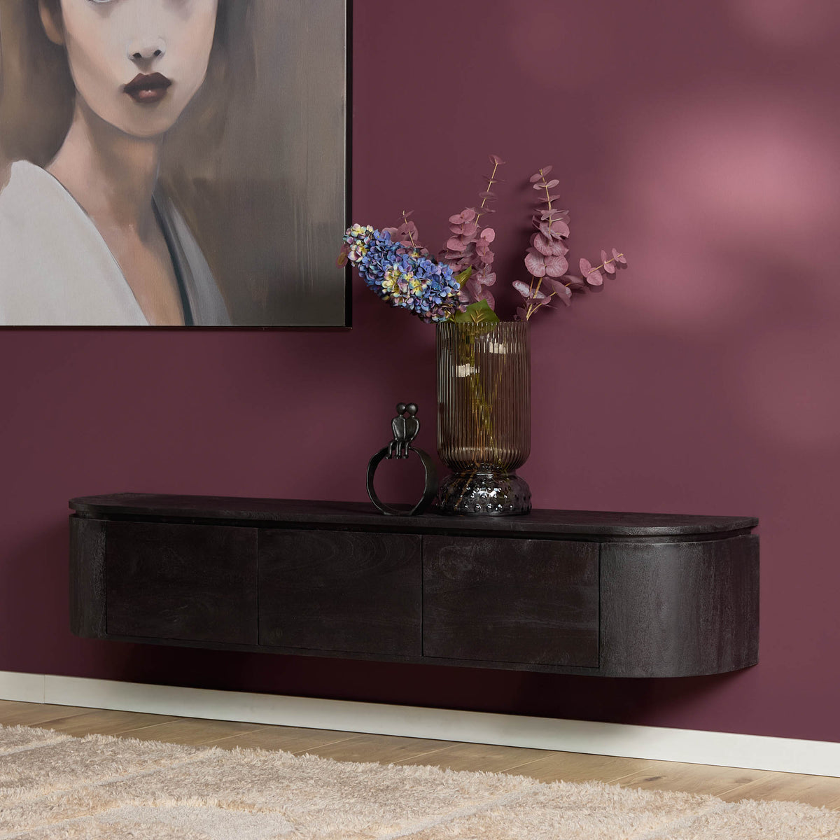 TV-Lowboard Excellent Schwarz | 160 cm